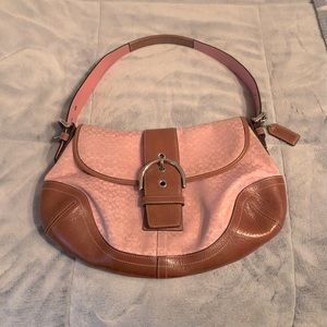 Coach Canvas and Leather Bag Pink